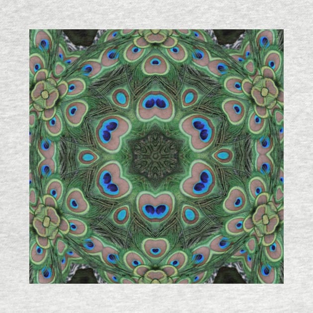 Javan Green Peafowl  kaleidoscope by Sharonzoolady